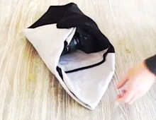 Он разработал складную сумку - как оригами. И покорил мир