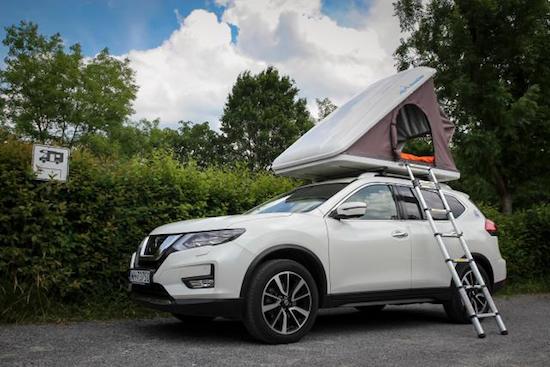 nissan x-trail 2019 с палаткой на крыше